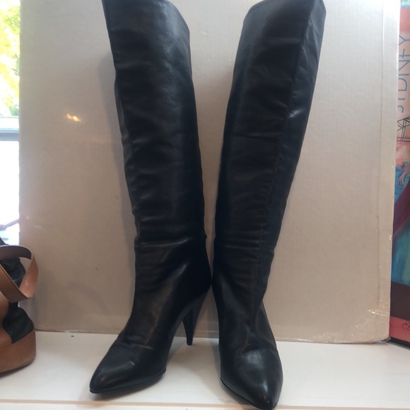 BRAND NEW ANTONIO DA PESCARA 90s OVER THE KNEE LEATHER BOOTS - Picture 2 of 11